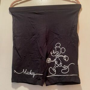 Disney Mickey Mouse Line Art Graphic Biker Shorts Medium